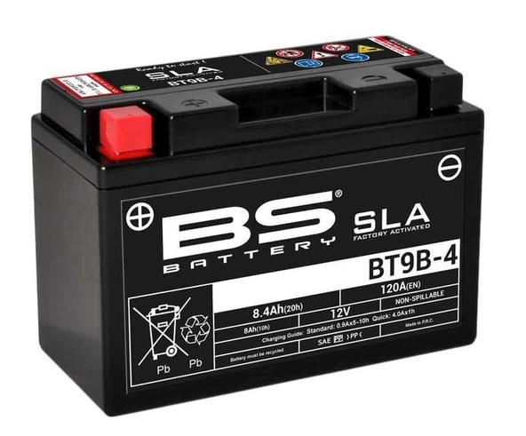 Bt9B-4 Bs Akü Sla 12V8Ah Kuru Akü Yamaha Xmax 250 2006-17-Xt 660  Supermoto ürün görseli 1