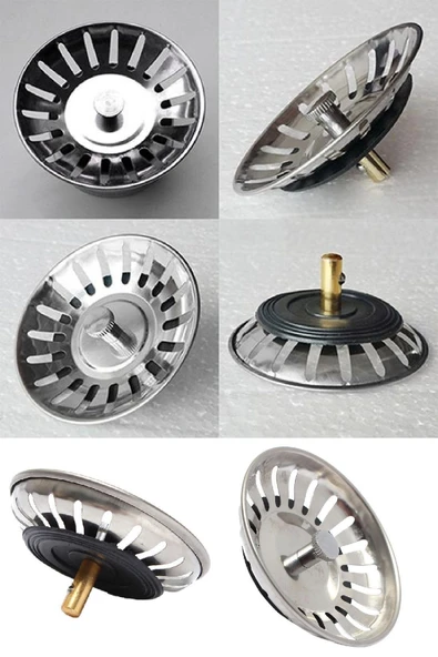 Kromevye Çöpmak Paslanmaz Çelik Sifon Süzgeci 8 Cm Lavabo Evye Süzgeci Lavabo Gider Süzgeci ürün görseli 1