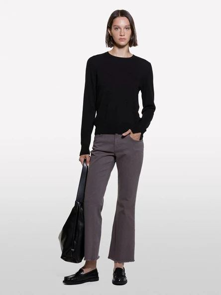 Sisley   Kaşmir Karışımlı Regular Fit Kazak Kadın Siyah Kazak - 325A102HM100F ürün görseli 1