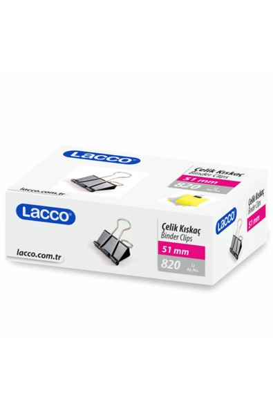 Lacco Siyah Çelik Kıskaç - 51 Mm - 12'li Kutu ürün görseli 1