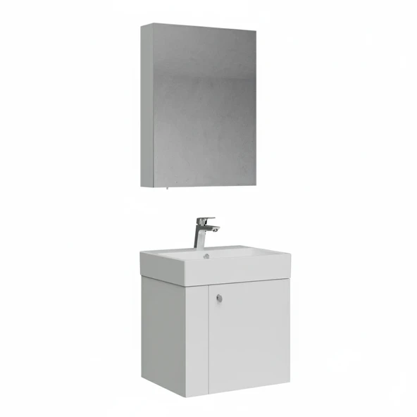 Font Lavabo Dolabı 50 Cm ve Ayna Seti ürün görseli 1