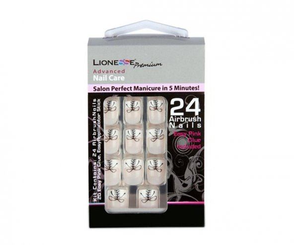 Lionesse Takma Tırnak M-61 Fiyonk Desen ürün görseli 1