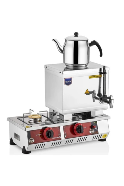 Remta 15 Model Tek Demlikli Doğalgazlı Çay Kazanı-Çay Ocağı-13 Lt-N10-1 Adet Demlik Hediye ürün görseli 1