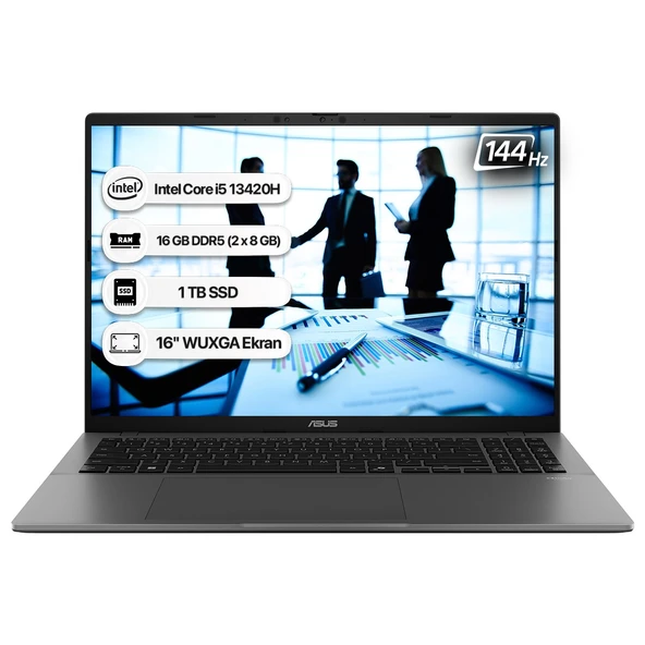 Asus Vivobook S16 S3607VA-RP045 Intel Core I5 13420H 16GB 1tb SSD Freedos 16" 144Hz Wuxga Taşınabilir Bilgisayar ürün görseli 1