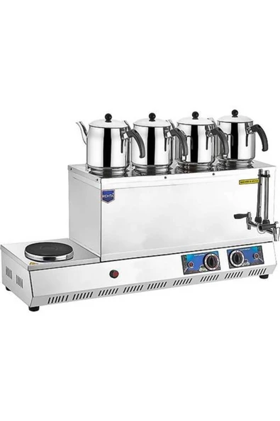 Remta 85 Model 4 Demlikli Elektrikli Çay Kazanı-Çay Ocağı-58 L-K33-4 Adet Demlik Hediyesi İle ürün görseli 1