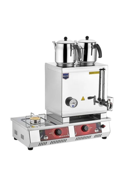 Remta 40 Model 2 Demlikli Doğalgazlı + Elektrikli Çay Kazanı-Çay Ocağı-29 Lt-Ce Belgeli-N12(E)-Demlik Hariç Satılmaktadır ürün görseli 1