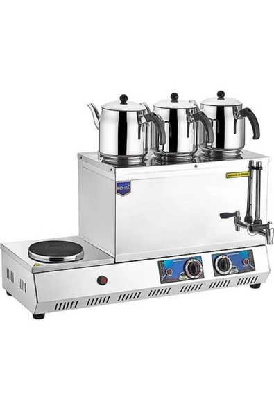 Remta 55 Model 3 Demlikli Elektrikli Çay Kazanı-Çay Ocağı-33 Lt.-K32-3 Adet Demlik Hediye ürün görseli 1