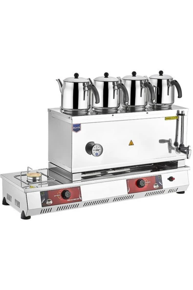 Remta 85 Model 4 Demlikli Doğalgazlı Çay Kazanı-Çay Ocağı-58 Lt-Ce Belgeli-N14-4 Demlik Hediyesi İle ürün görseli 1