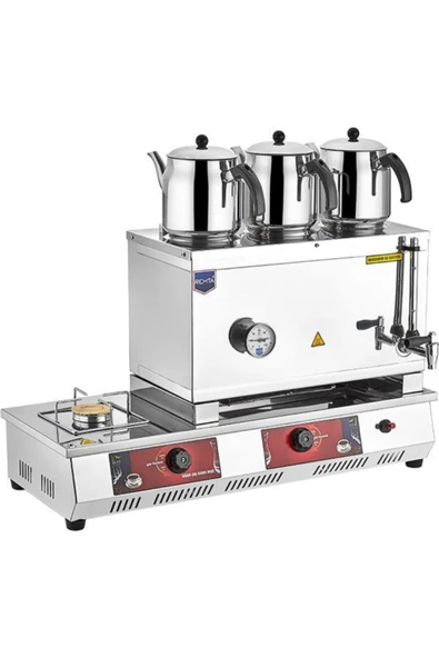 Remta 55 Model 3 Demlikli Doğalgazlı Çay Kazanı-Çay Ocağı-33 Lt-Ce Belgeli-N13-3 Demlik Hediyesi İle ürün görseli 1