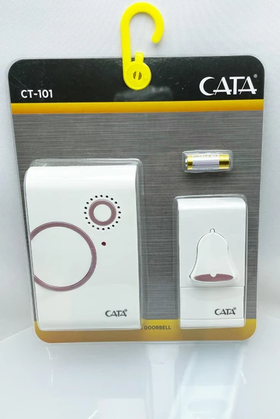 CATA CT-101 Kablosuz Kapı Zili Pembe Uzaktan Kumandalı 35 Melodili 100 m Menzil Lüks Zil ürün görseli 1