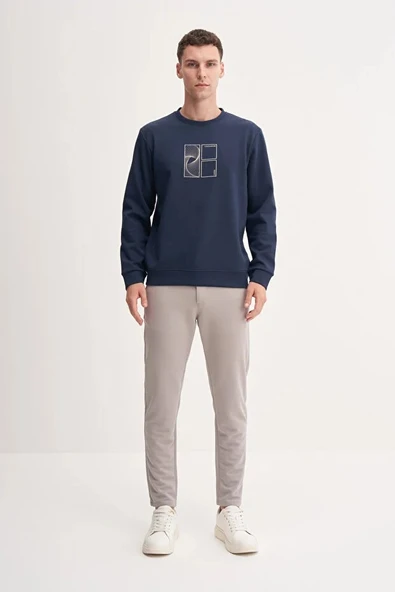 Cazador Dynamic Regular Fit Pamuk Karışımlı Baskılı Scuba Sweatshirt-53290 ürün görseli 1