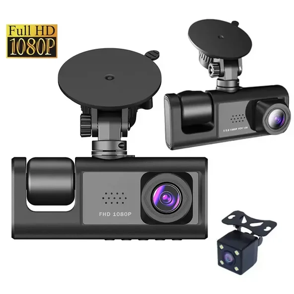 Araç Araba Kamerasi Black Box Traffic Recorder  3 Kameralı (4741) ürün görseli 1