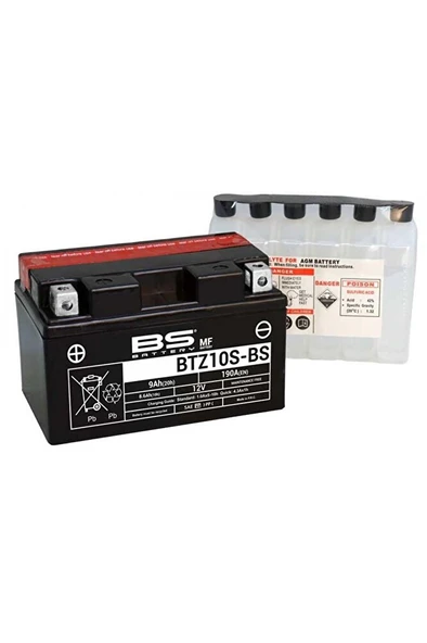 Bs Akü Btz10S-Bs 12V9Ah 2018-2023 Honda Forza 250(Nss250) ARASMOTO ürün görseli 1