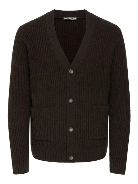 Only & Sons   ONSFRAME RLX CARDIGAN KNIT Erkek Brown Hırka - 22033787 ürün görseli 1