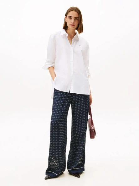 Tommy Hilfiger   ESS POPLIN EASY FIT SHIRT Kadın Beyaz Gömlek - WW0WW45612 ürün görseli 1