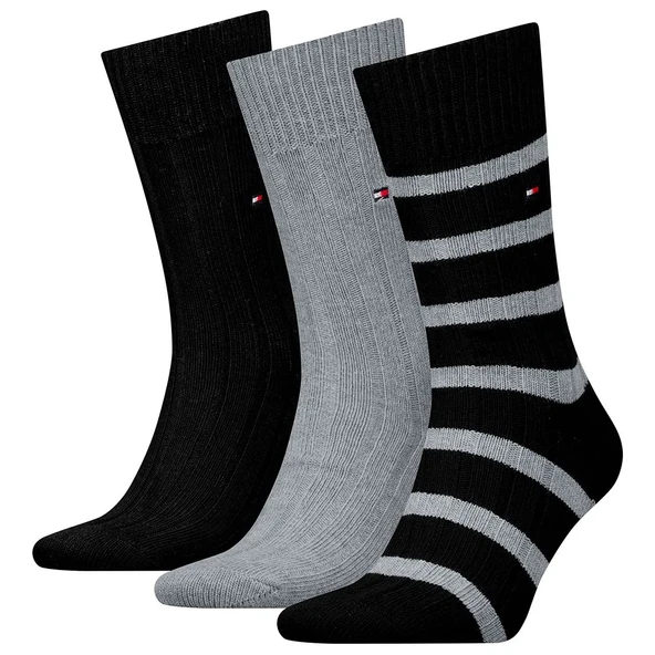 Tommy Hilfiger   TH MEN SOCK 3P GIFTB Erkek Siyah Çorap - S701235377 ürün görseli 1