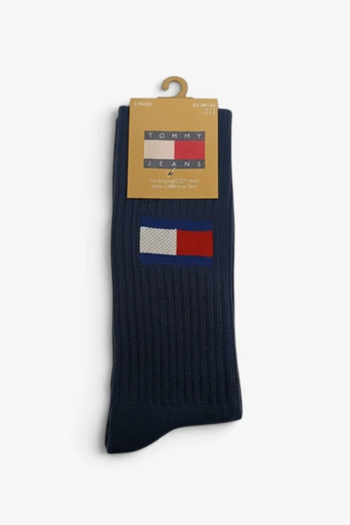 Tommy Hilfiger   TH UNI TJ SOCK 2P FL Uniseks Lacivert Çorap - S701228222 ürün görseli 1