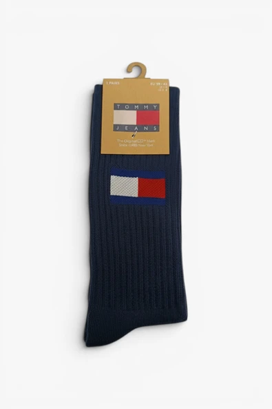 Tommy Hilfiger   TH UNI TJ SOCK 2P FL Uniseks Lacivert Çorap - S701228222 ürün görseli 1