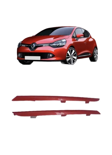 Renault Clio 4-5 Uyumlu Panjur Çıtası Kırmızı 2 Parça ürün görseli 1