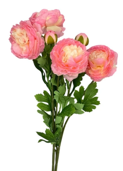 Yapay Çiçek Şakayık Çiçeği Pembe Açık Renk 2 Çiçek 1 Tomurcuk 50Cm ürün görseli 1
