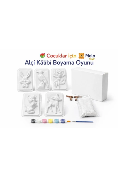 Eğitici Alçı Kalıbı Boyama Seti - Çocuklar İçin Yaratıcı Sanat ve El Becerisi Oyunu ürün görseli 1