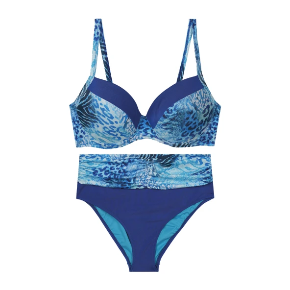 Kaplı Balenli Yüksek Bel Bikini Takım ürün görseli 1