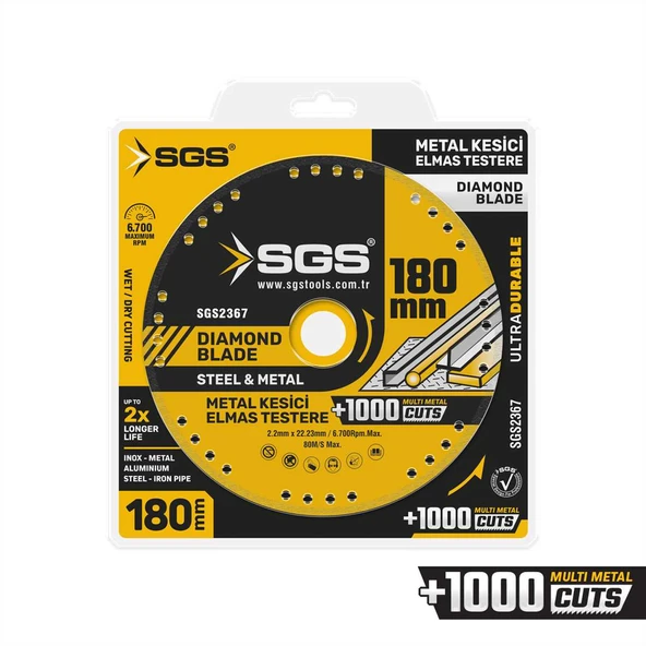 SGS VAKUMLU ELMAS MULTI-METAL KESİCİ 180 MM ürün görseli 1