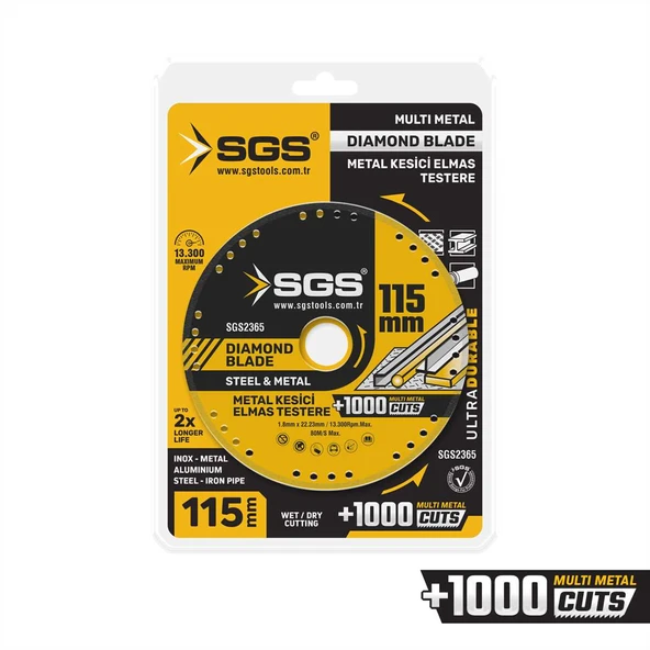 SGS VAKUMLU ELMAS MULTI-METAL KESİCİ 115 MM ürün görseli 1