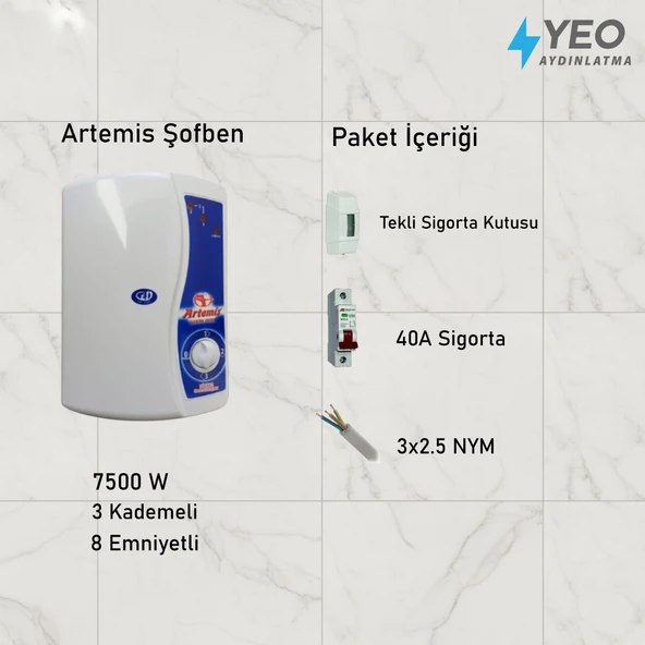 Artemis Şofben Kablo ve Sigorta Dahil ürün görseli 1