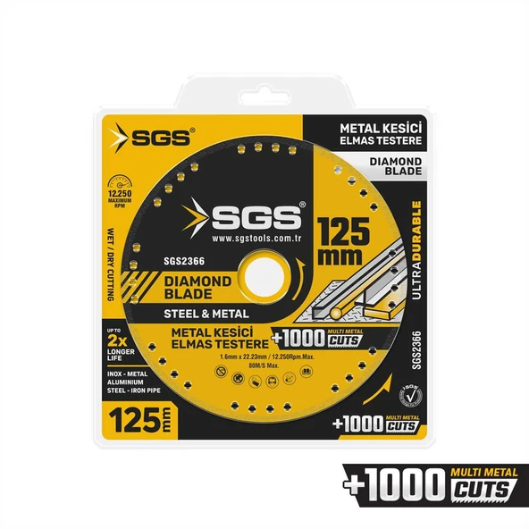 SGS VAKUMLU ELMAS MULTI-METAL KESİCİ 125 MM ürün görseli 1