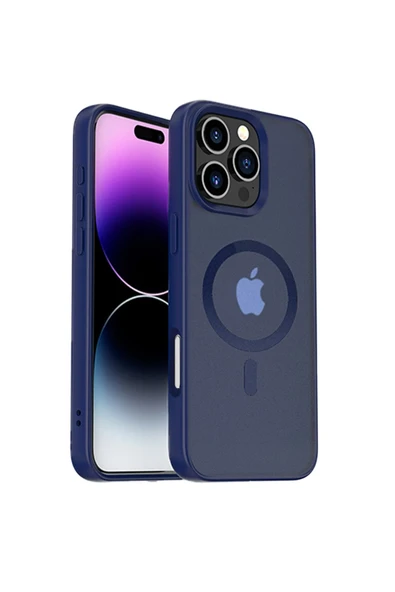 Yesido iPhone 16 Pro ile Uyumlu PC06 Tower Magneticsafe Kapak - Lacivert ürün görseli 1