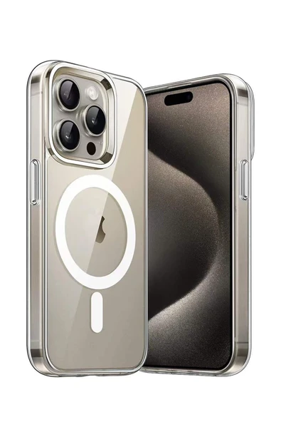 URR iPhone 14 Pro Max ile Uyumlu Crystal Clear Magsafe 3in1 Ekran Koruyucu ve Kamera Lens Set - Şeffaf ürün görseli 1