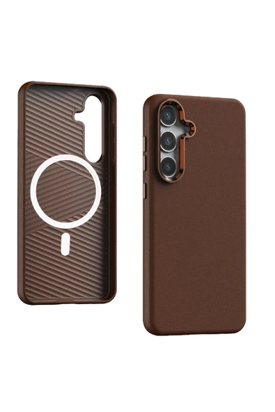 Yesido Samsung Galaxy S24 ile Uyumlu PC09 Elegance Deri Magneticsafe Kapak - Taba ürün görseli 1