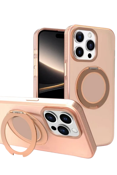 Yesido iPhone 16 Pro ile Uyumlu PC17 Roza Magneticsafe Standlı Kapak - Desert ürün görseli 1