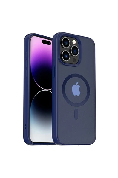 Yesido iPhone 15 Pro ile Uyumlu PC06 Tower Magneticsafe Kapak - Lacivert ürün görseli 1