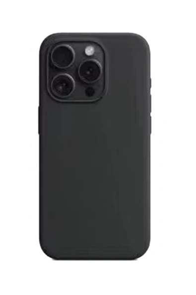 URR iPhone 15 Pro Max ile Uyumlu Liquid Silikon Kapak - Siyah ürün görseli 1
