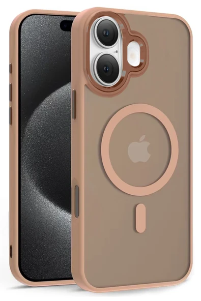 Yesido iPhone 16 ile Uyumlu PC13 Tazz Magneticsafe Kapak - Çöl Titanyum ürün görseli 1