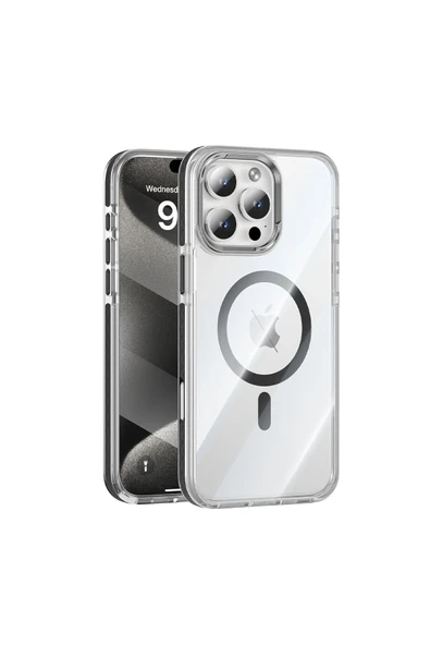Yesido iPhone 16 Pro ile Uyumlu PC08 Izzy Magneticsafe Kapak - Siyah ürün görseli 1