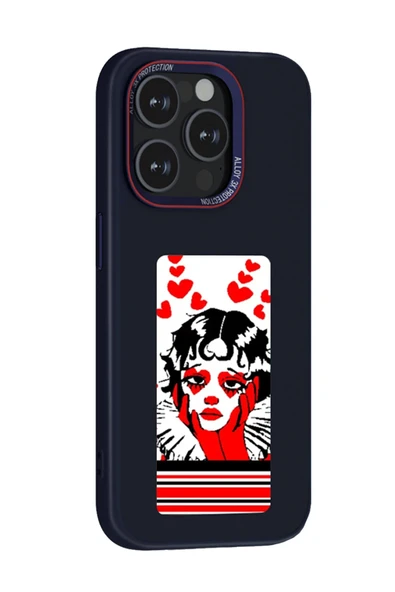 URR iPhone 15 Pro ile Uyumlu NFC Smart Case Akıllı Kapak - Lacivert ürün görseli 1