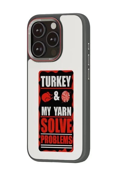 URR iPhone 15 Pro ile Uyumlu NFC Smart Case Akıllı Kapak - Titan Gri ürün görseli 1
