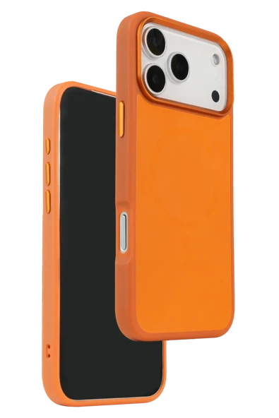 URR iPhone 17 Pro Max ile Uyumlu IRIS Matte Pure Glass Magsafe Kapak - Turuncu ürün görseli 1