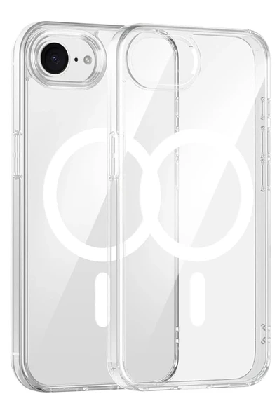 URR iPhone 16E Crystal Clear Magsafe 3in1 Ekran Koruyucu ve Kamera Lens Set - Şeffaf ürün görseli 1