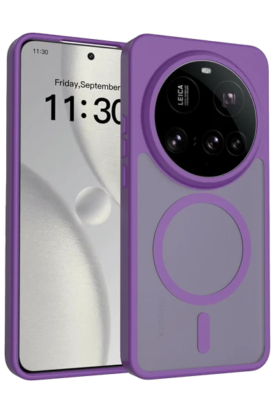 Fuchsia Mi 15 Ultra ile Uyumlu Jota Kablosuz Şarj Özellikli Kapak - Derin Mor ürün görseli 1