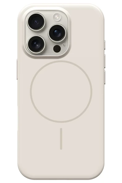 Fuchsia iPhone 16 Pro Max ile Uyumlu HBC-300 Beat Kablosuz Şarj Özellikli Kılıf - Beyaz ürün görseli 1