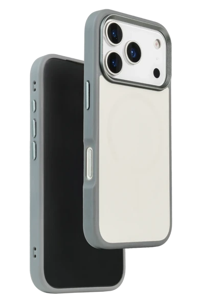 URR  iPhone 17 Pro IRIS Matte Pure Glass Magsafe Kapak - Titan Gri ürün görseli 1