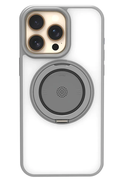 URR iPhone 16 Pro Max ile Uyumlu Perfume Magsafe Standlı Kapak - Titan Gri ürün görseli 1