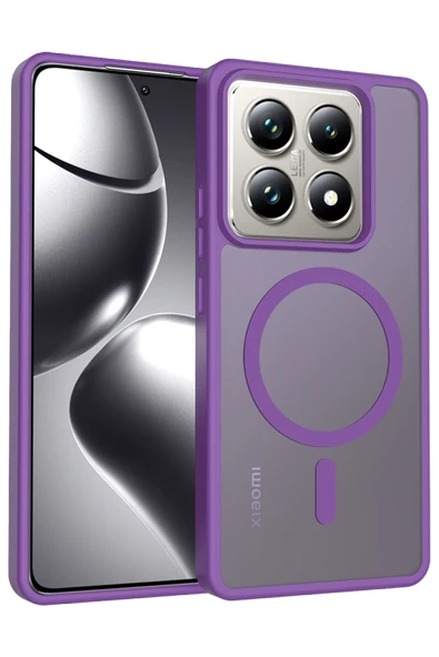Fuchsia Mi 14T Pro ile Uyumlu Jota Kablosuz Şarj Özellikli Kapak - Derin Mor ürün görseli 1