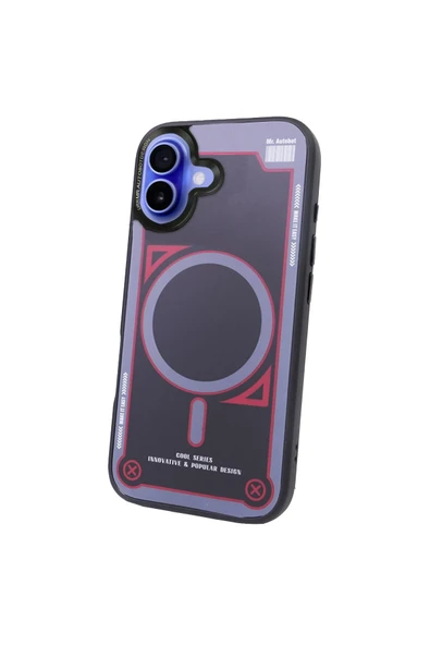 URR iPhone 16 ile Uyumlu Cool Series Matte Pure PC Magsafe Kapak - Siyah ürün görseli 1