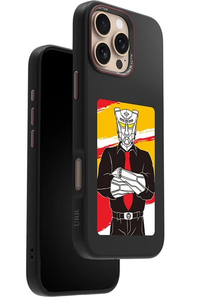URR iPhone 16 Pro ile Uyumlu NFC Smart Case Akıllı Kapak - Siyah ürün görseli 1