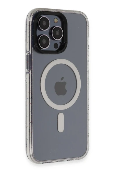 Fuchsia iPhone 14 Pro Max ile Uyumlu Kılıf Tigra Kablosuz Şarj Özellikli Kapak - Beyaz ürün görseli 1